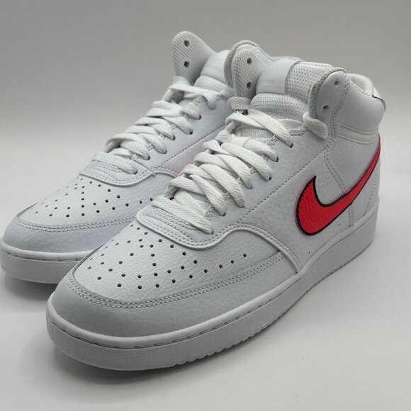 Women’s Nike Court Vision Mid 'White Flash Crimson Pink CD5436-102 Size 9 - Picture 2 of 13